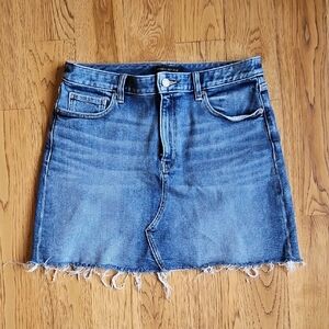 Banana Republic Distressed Blue Mini Skirt